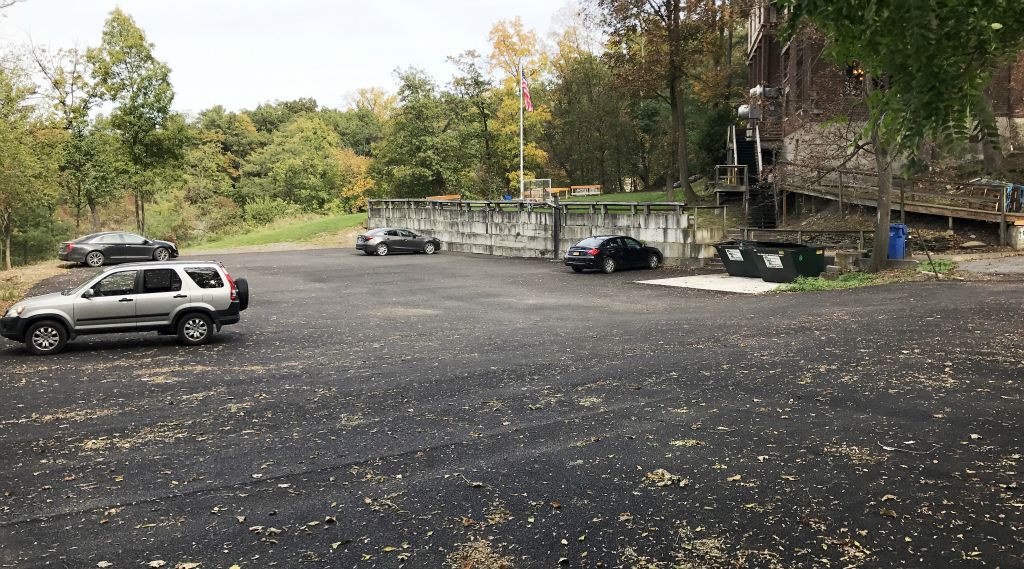 New paved parking lot